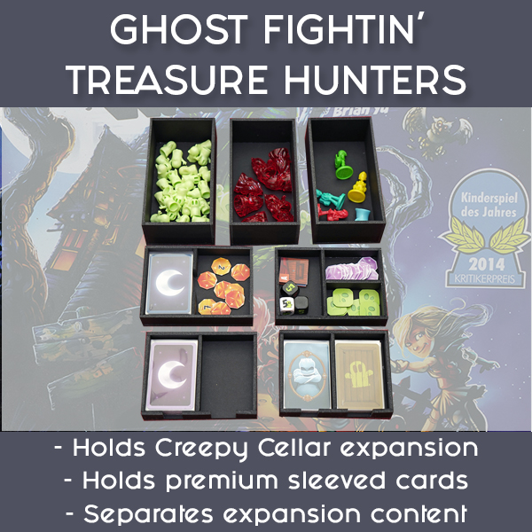 ghost fightin treasure hunters, board game, board game insert