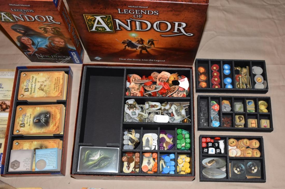 The Game Doctors – Organizzatore In Legno Per Legends Of Andor: Fan Legends, Kit Da Assemblare, 3 Portacarte, Necessita Colla, Età 14+ - 2